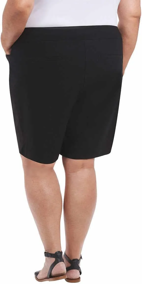 Hilary Radley Womens Midweight Mid Rise Pull On Bermuda Short