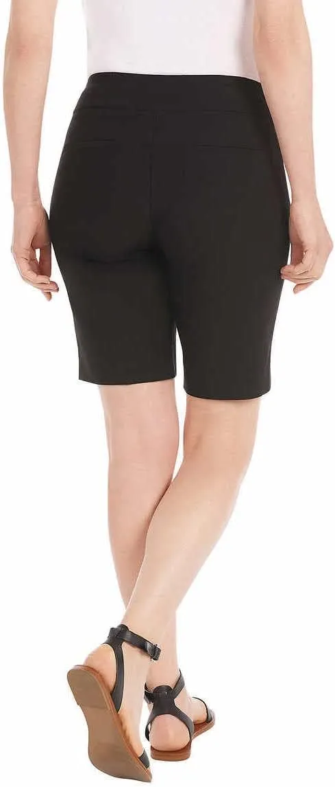 Hilary Radley Womens Midweight Mid Rise Pull On Bermuda Short