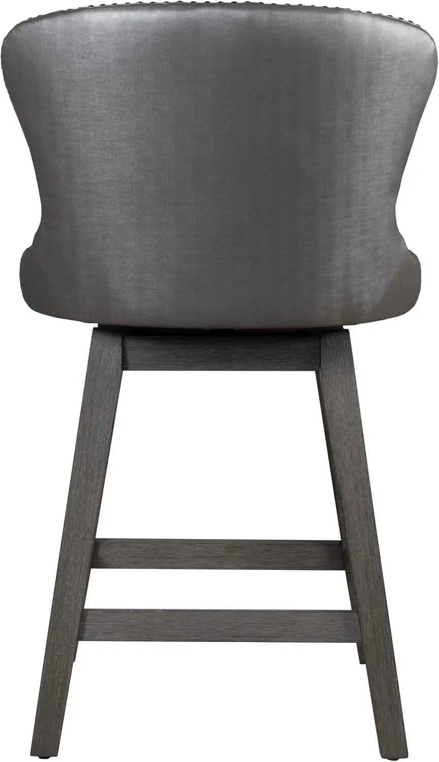 Hillsdale, Rosabella Wood Swivel Counter Height Stool, Wire Brush Gray