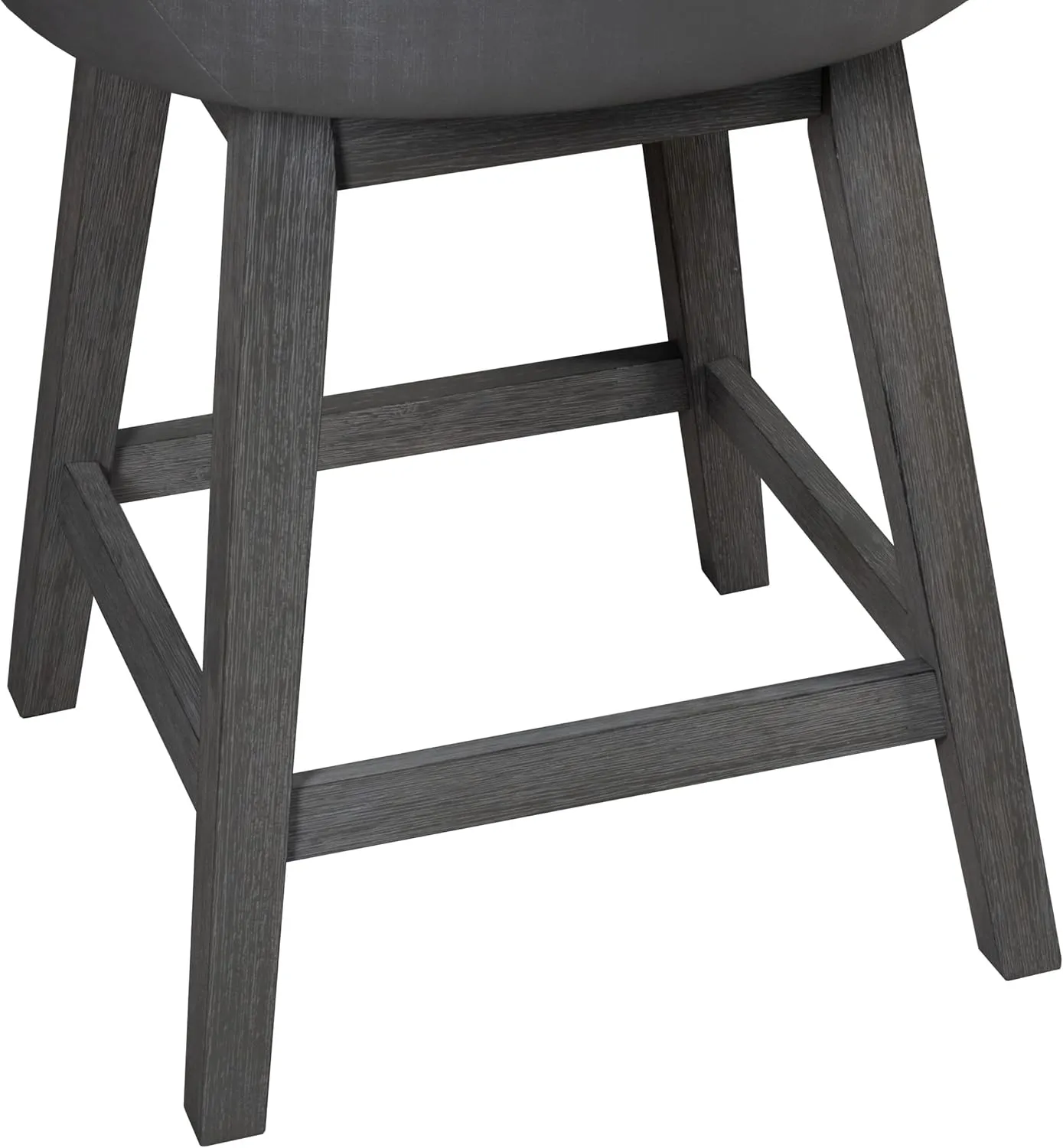 Hillsdale, Rosabella Wood Swivel Counter Height Stool, Wire Brush Gray