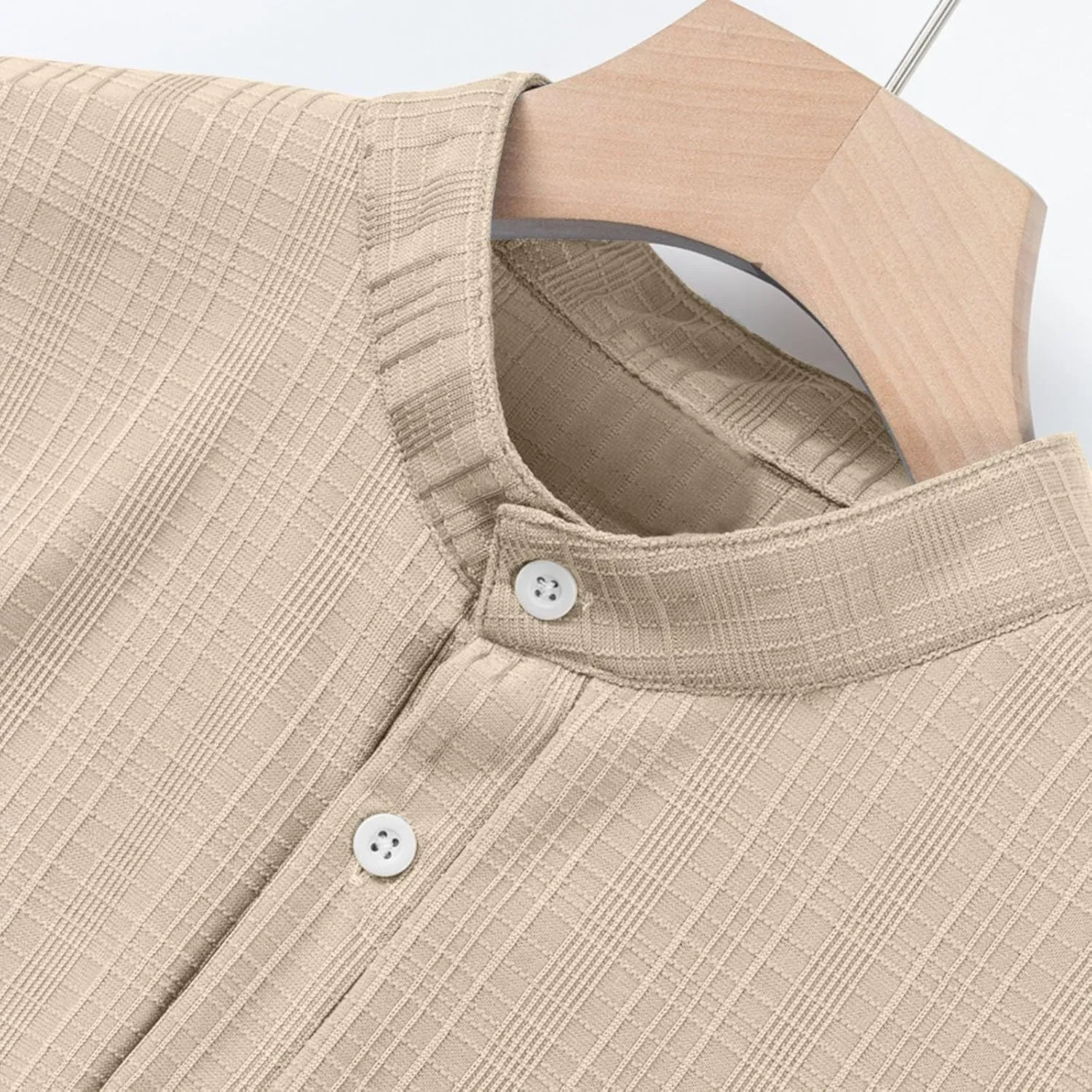 Hippie T-Shirt for Men Solid Color Business Short Sleeve Henley Collar Tees Tops Summer Casual Regular Work Blouse