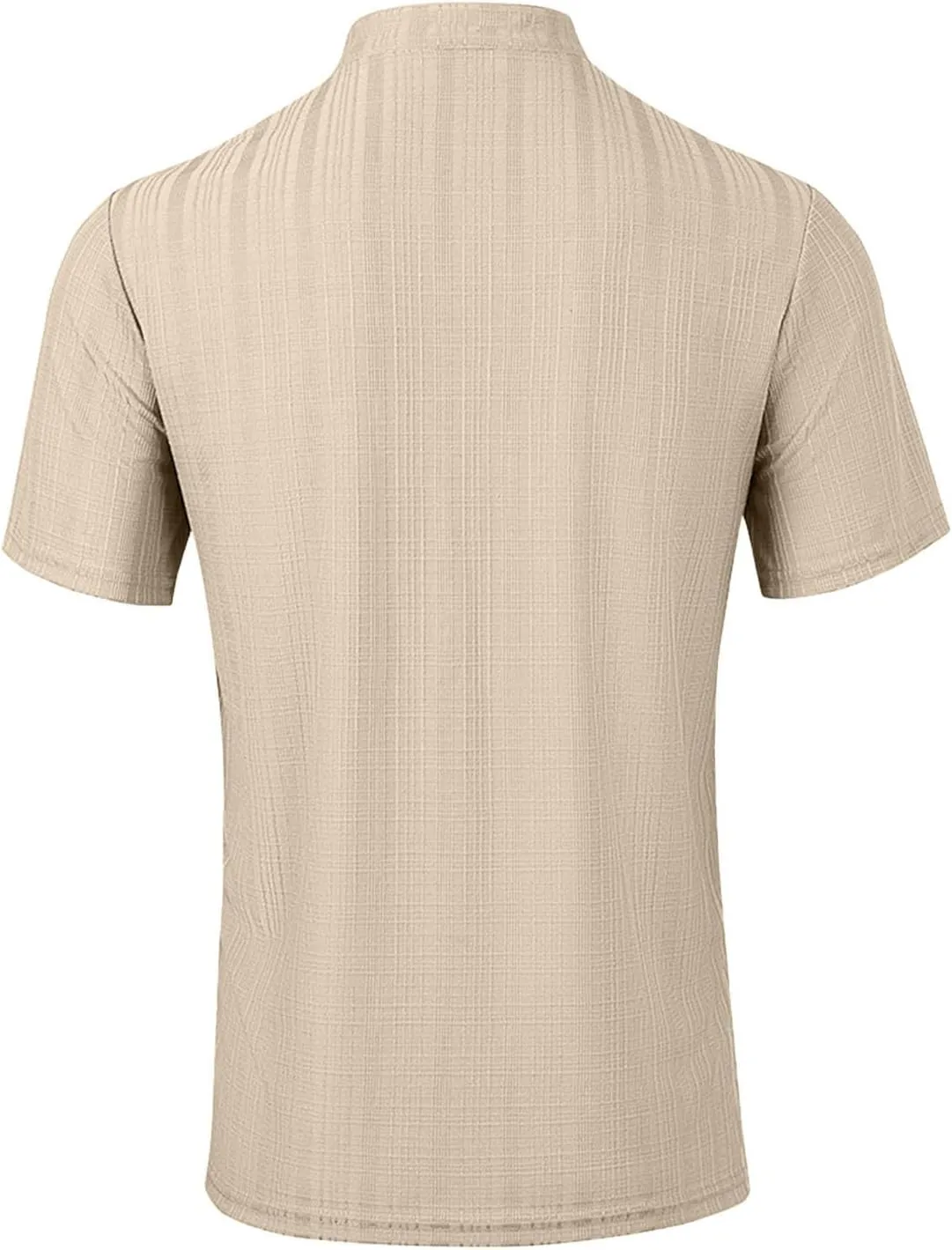 Hippie T-Shirt for Men Solid Color Business Short Sleeve Henley Collar Tees Tops Summer Casual Regular Work Blouse
