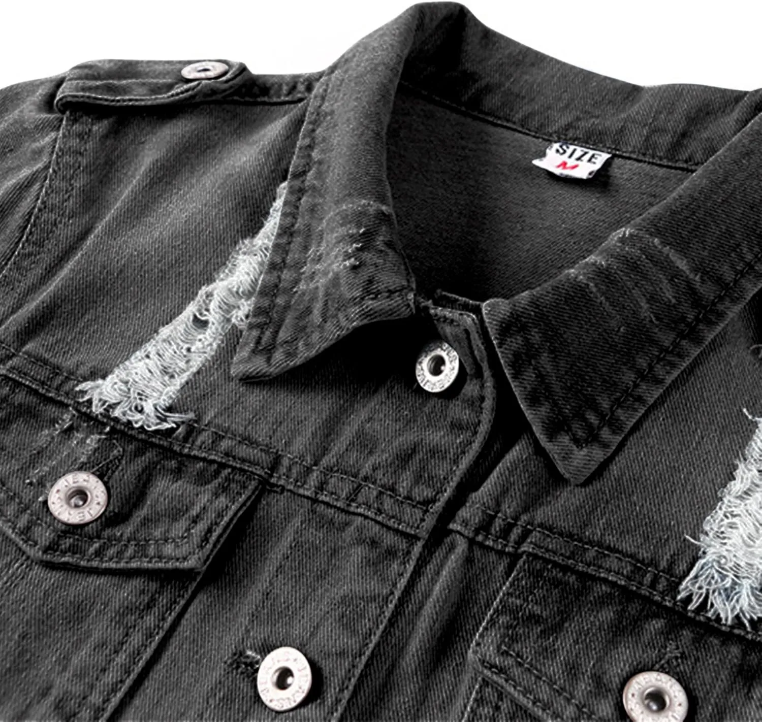 Hixiaohe Women Autumn 3/4 Sleeve Retro Short Denim Jackets Light Blue Jean Coats