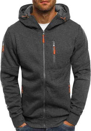 Hoodies For Men Zip Up Lined Fleece Shirt Sweat Men Hoodie Big and Tall Sweatshirt Casual Fashion Jackets Zip Up