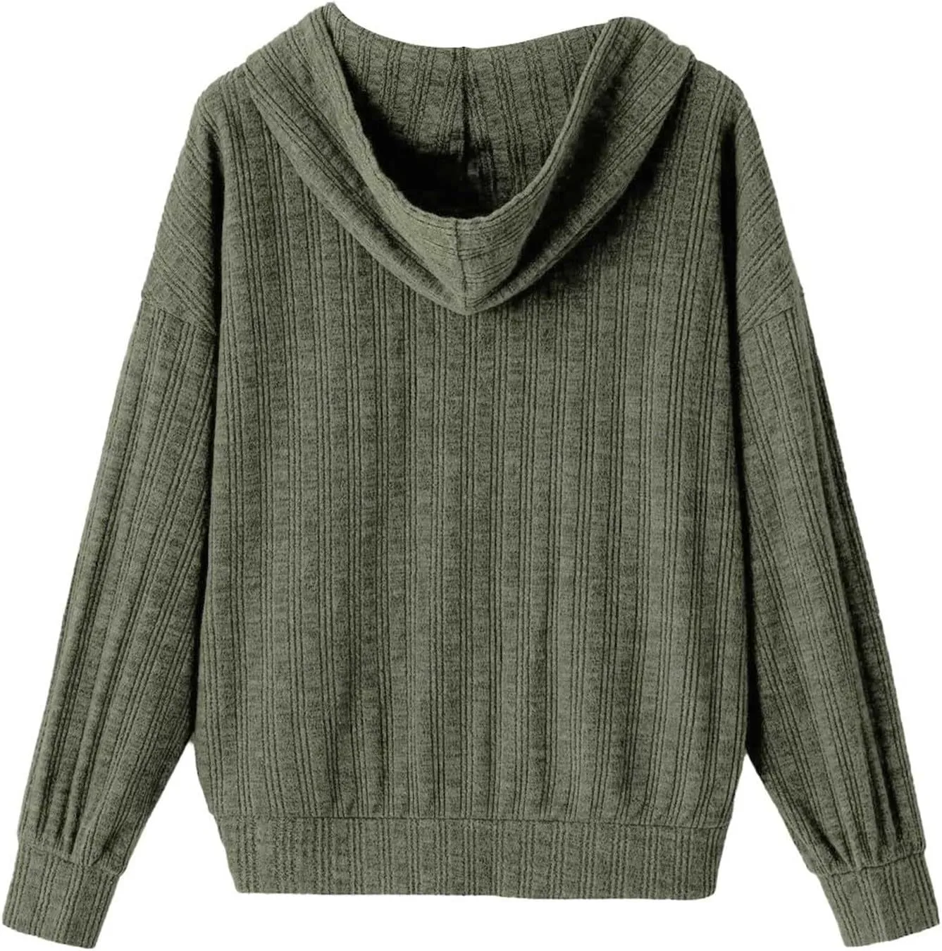 Hoodies Pullover Tops for Women Fashion Drawstring Long Sleeve Sweatshirt with Pockets Casual Solid Color Sweatshirts