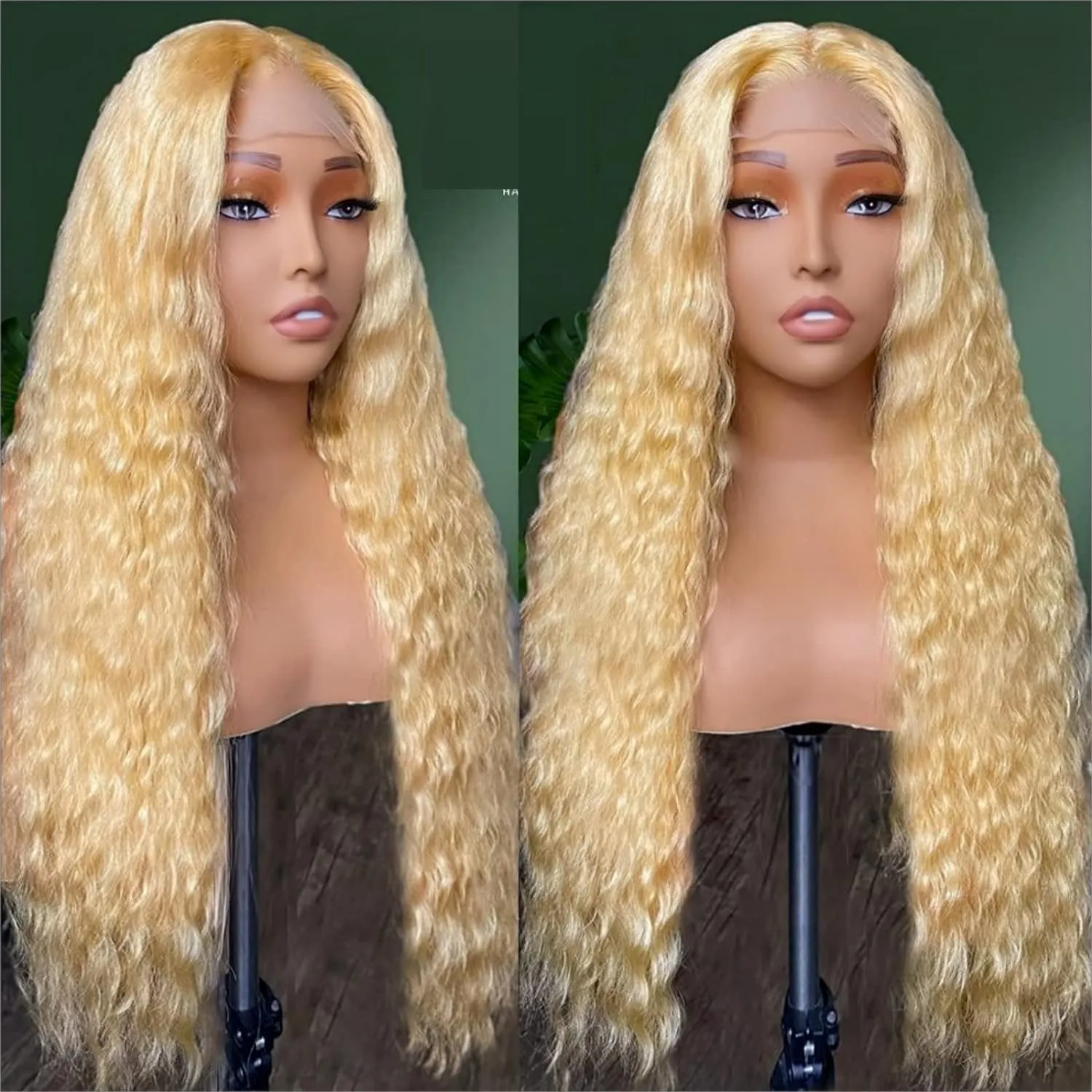 HOTLOVE 613 Lace Front Wig Human Hair, 13x6 Transparent Lace 613 HD Lace Frontal Wig For Women 12A Deep Wave Blonde Lace Front Wigs Human Hair Pre Plucked With Baby Hair 28inch