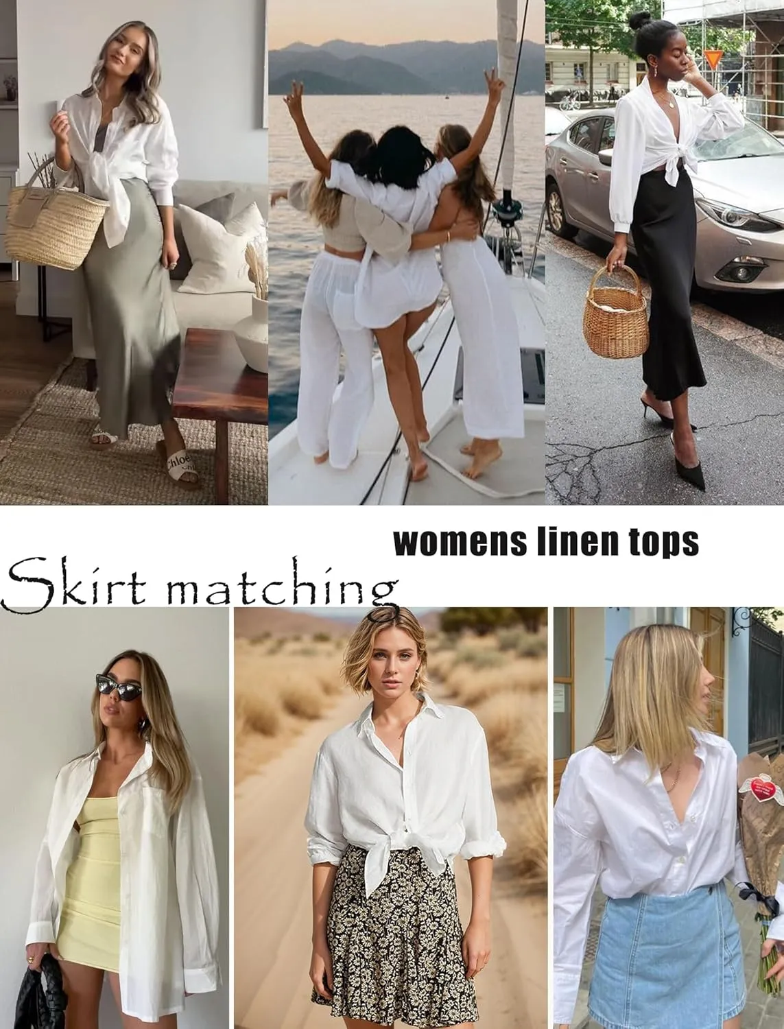 HOTOUCH Womens Linen Button Down Shirt Casual Long Sleeve Cotton Blouse Loose Fit Collared Work Gauze Tops with Pocket