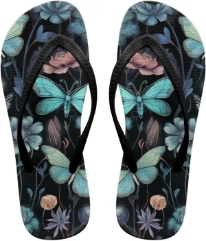 Howilath Fruit Pattern Non-Slip Flip Flops for Women Beach Flat Thong Sandals Rubber Single Band Slippers for Summer Pools