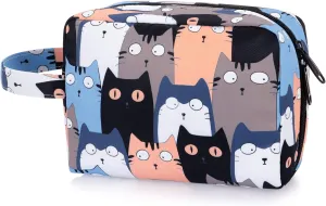 HUA ANEGL Floral Cosmetic Bag - Travel Toiletry Cosmetic Bags for Women Zipper Makeup Pouch Purse Cosmetic Bag Organizer Case