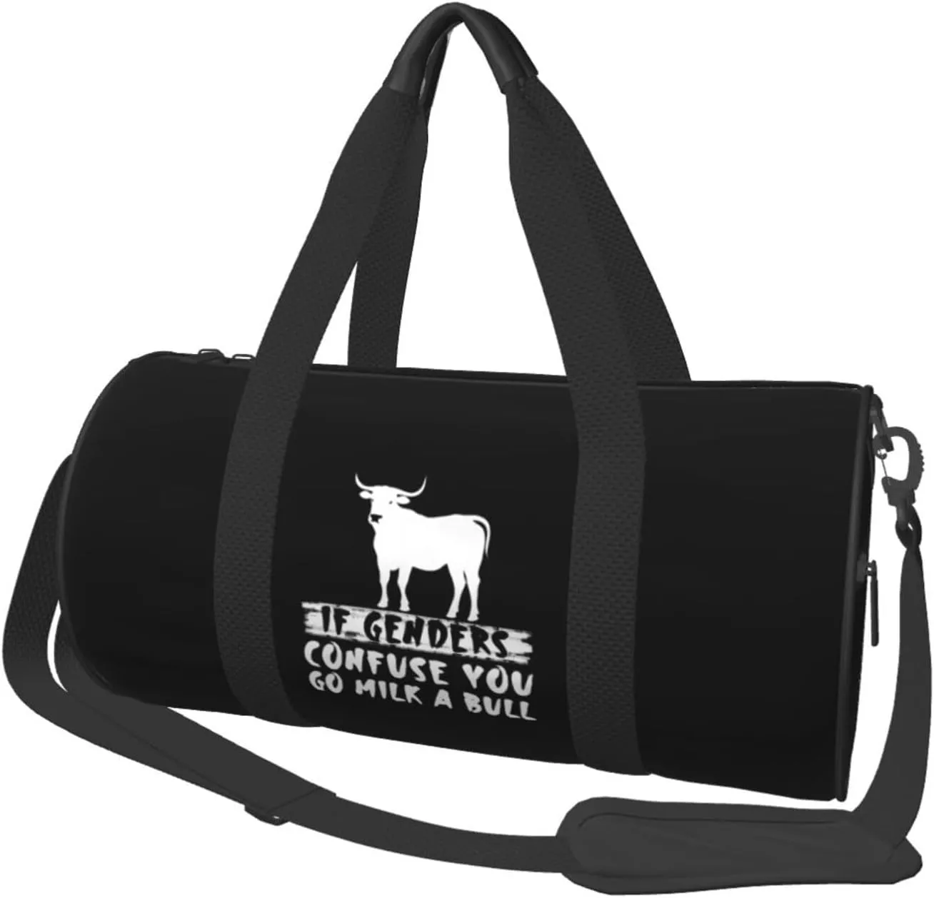 If Genders Confuse You Go Milk A Bull Duffel Bag Gym Bag Travel Sports Tote Large Foldable Beach Swim Yoga7