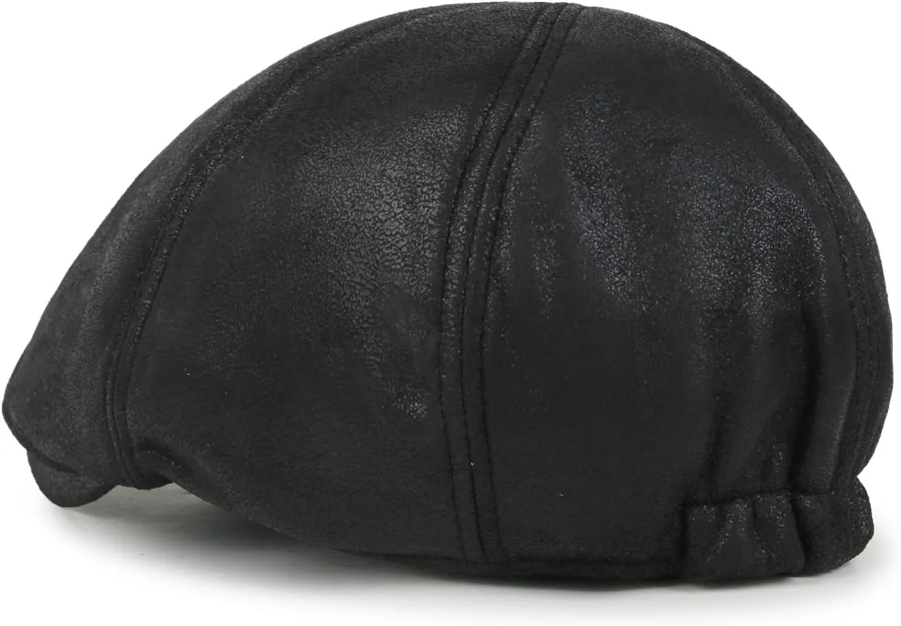 ililily Flat Cap Vintage Cabbie Hat Gatsby Ivy Irish Hunting Newsboy Stretch-fit