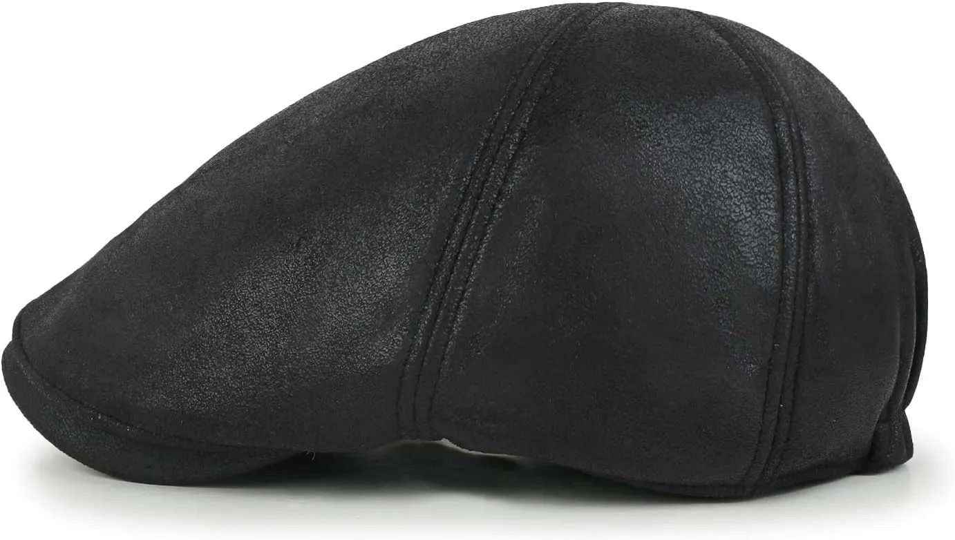 ililily Flat Cap Vintage Cabbie Hat Gatsby Ivy Irish Hunting Newsboy Stretch-fit
