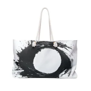 Infinite Grace Weekender Tote | Artistic Bold Eye Catching Abstract Eternal Harmony | Canvas Travel Overnight Beach Pool Shoulder Bag 24" × 13"