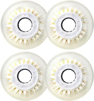 Inline Skates Wheel Flash Roller Wheel 62MM 64MM 68MM 72MM 76MM 80MM PU 92A Roller Skating Brake Wheel Single Row Skates Accessory 4 Pack Suitable for Kids and Dults