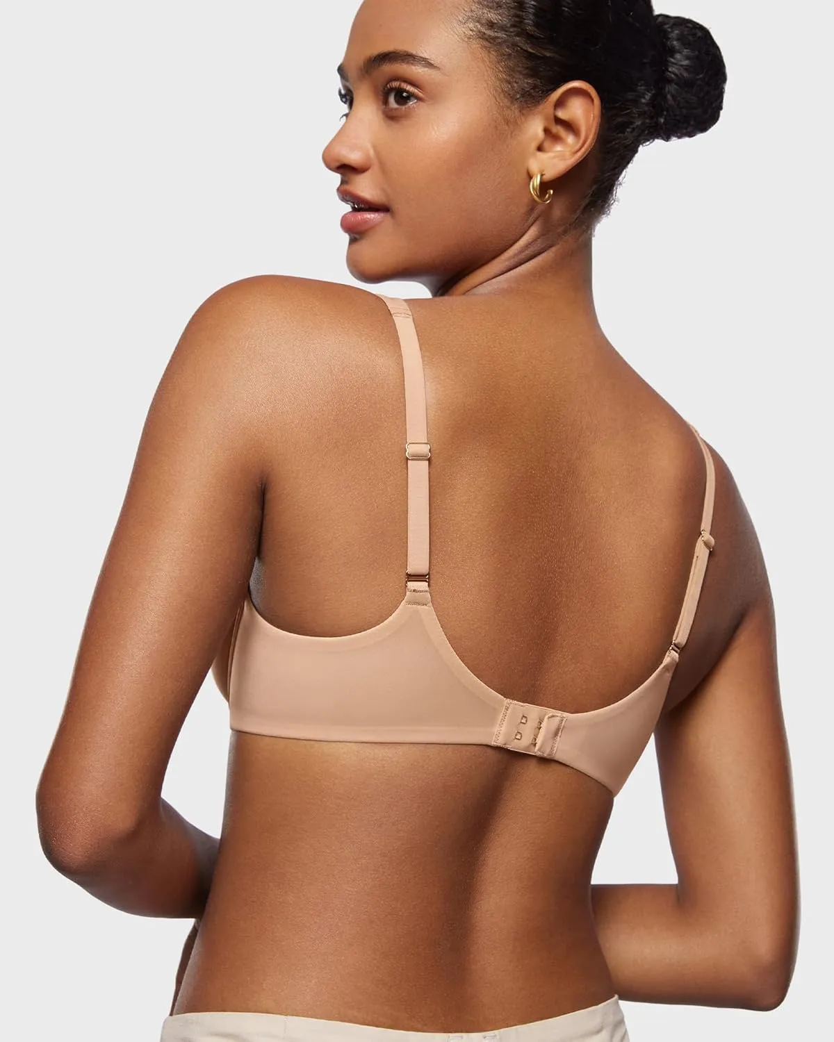 INLYRIC Women's Mesh Balconette Bra Sexy Demi Supportive Comfortable Seamless Underwire Unlined Sheer Bras