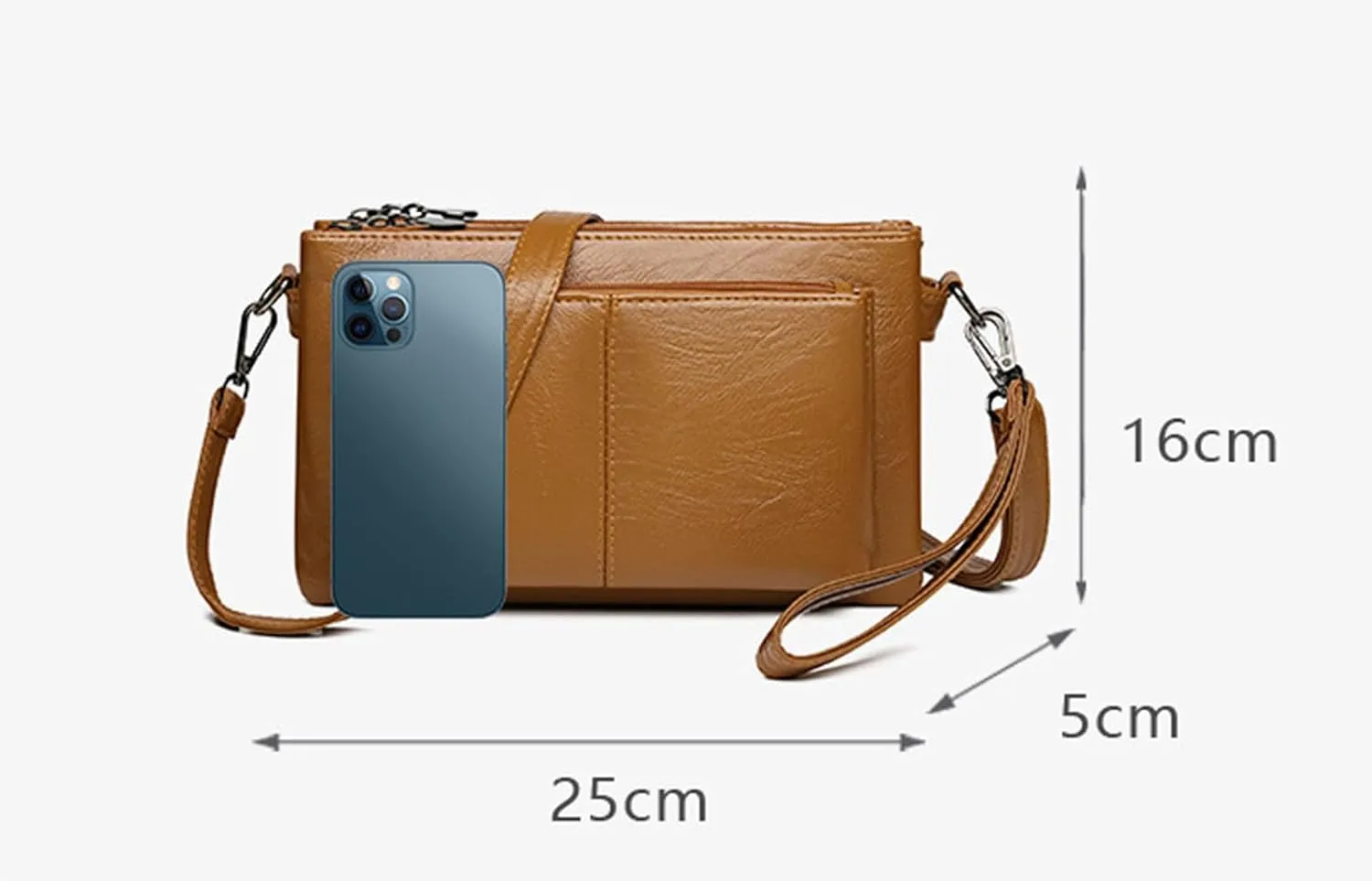 Intensivte - Large Capacity Phone Bag Crossbody Bag, Large Capacity Crossbody Bag for Women, Multiple Pockets Purse (White)