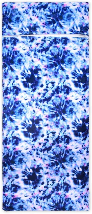 iscream 70" x 28" Faux Sherpa-Lined Silky Fleece Zippered Sleeping Bag - Bold Prints Collection
