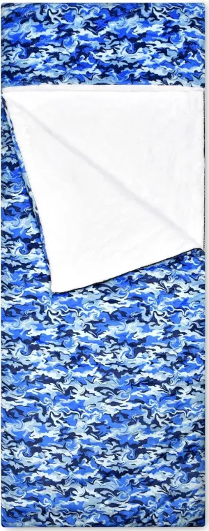 iscream 73" x 25" Faux Sherpa-Lined Plush Fleece Zippered Sleeping Bag - Fun & Games Collection