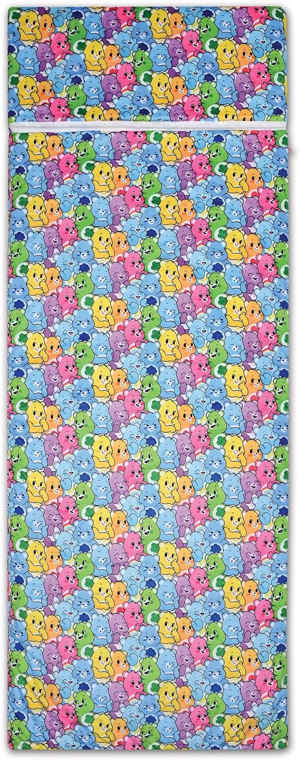 iscream Care Bears Characters 73" x 25" Faux Sherpa-Lined Plush Fleece Zippered Sleeping Bag Collection