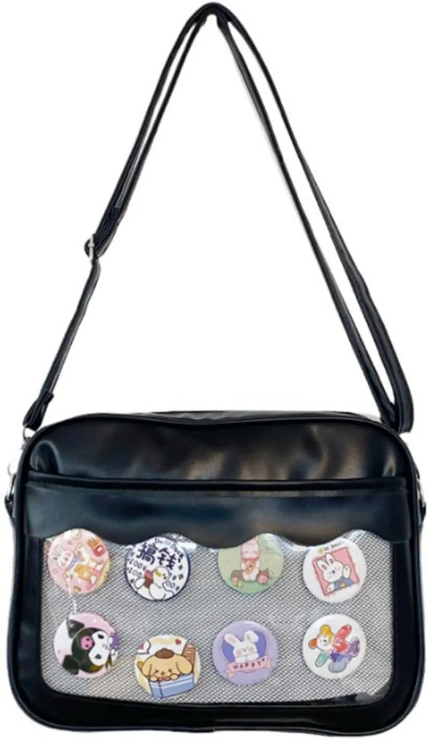 Ita Bag Storage Pin Crossbody Bag for Women Girls Gift, Pin Bag Shoulder Bag for Sports Pins, Memorial Pins, Travel Brooches