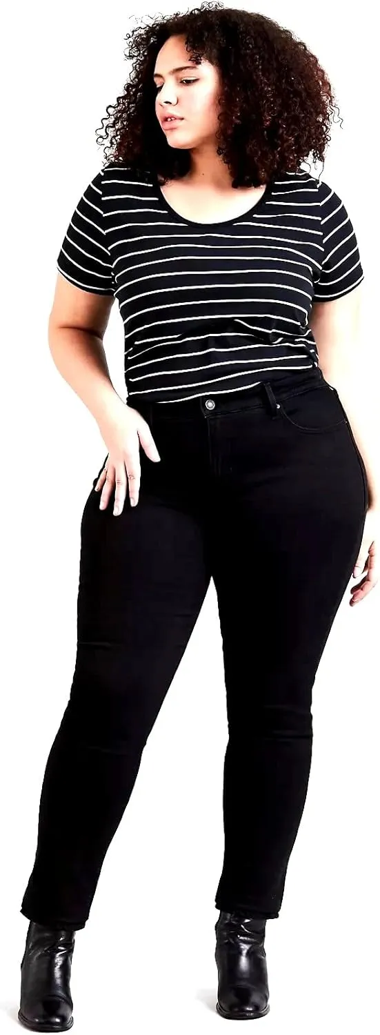 Jack David Womens Plus Size Denim Skinny Jeans Destroy Stretch Ripped Distressed Pants