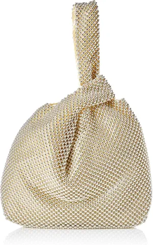 Jessica McClintock Womens Logan Mesh Pouch Evening Bag