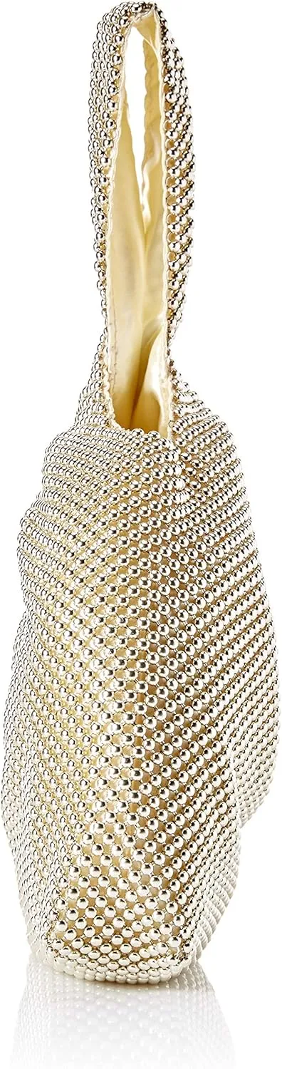 Jessica McClintock Womens Logan Mesh Pouch Evening Bag
