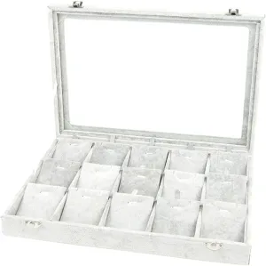Jewelry Boxes Jewelry Box with Clear Glass Lid 10 Different Designs Velvet Jewelry Organizer Box Jewelry Showcase for Watch Earrings Rings Jewelry Organizer (Jewelry Box F) (Jewelry Box I)