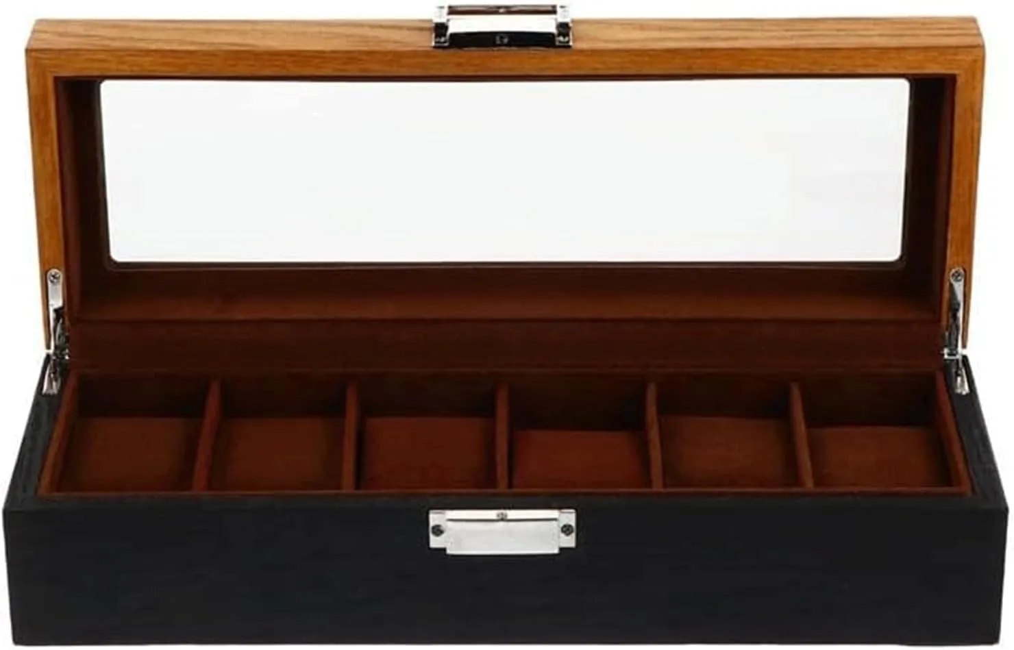 Jewelry Case Wood Jewelry Box 6 Slots Retro Watch Display Box Protable Jewelry Case Fashion Luxury Watch Jewelry Storage Box Portable