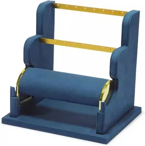 Jewelry Rack Earring Display Holder, Velvet Jewelry Display Stand, Detachable Bracelet Display Organizer Stand, Jewelry Holder for Watch Display Jewelry Rack Stand (Color