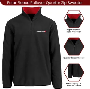 JH DESIGN GROUP Men’s Dodge Logo Quarter Zip Fleece Sweatshirt Jacket