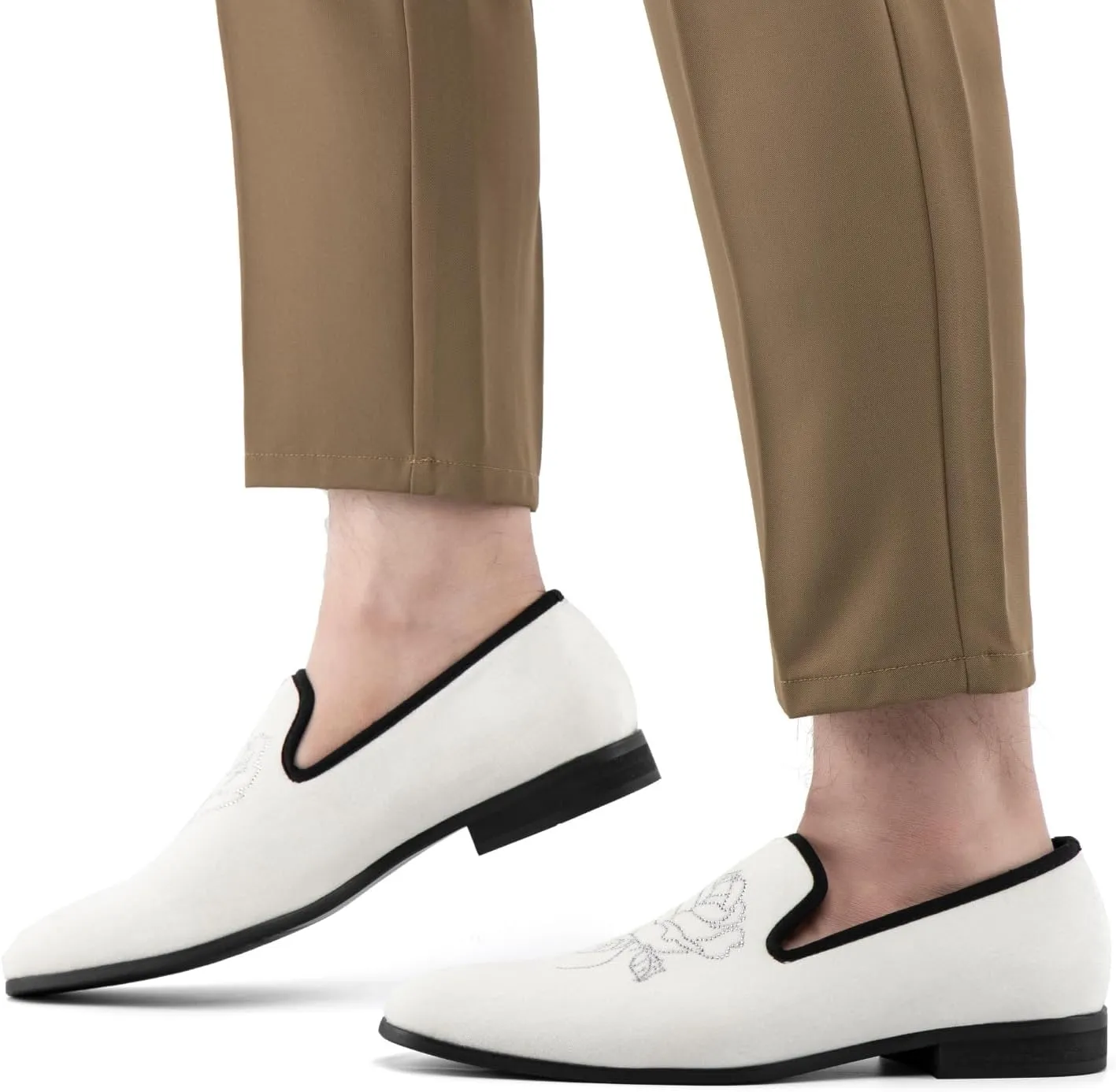 JITAI Men Loafers Slip-On Shoes for Men Fashion Dress Shoes Tuxedo Shoes