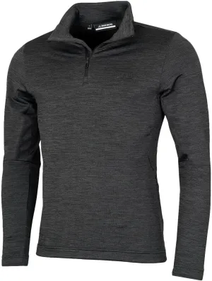 J.Lindeberg Men's Destry Zip Mid Layer Sweater - Black Melange - XXL