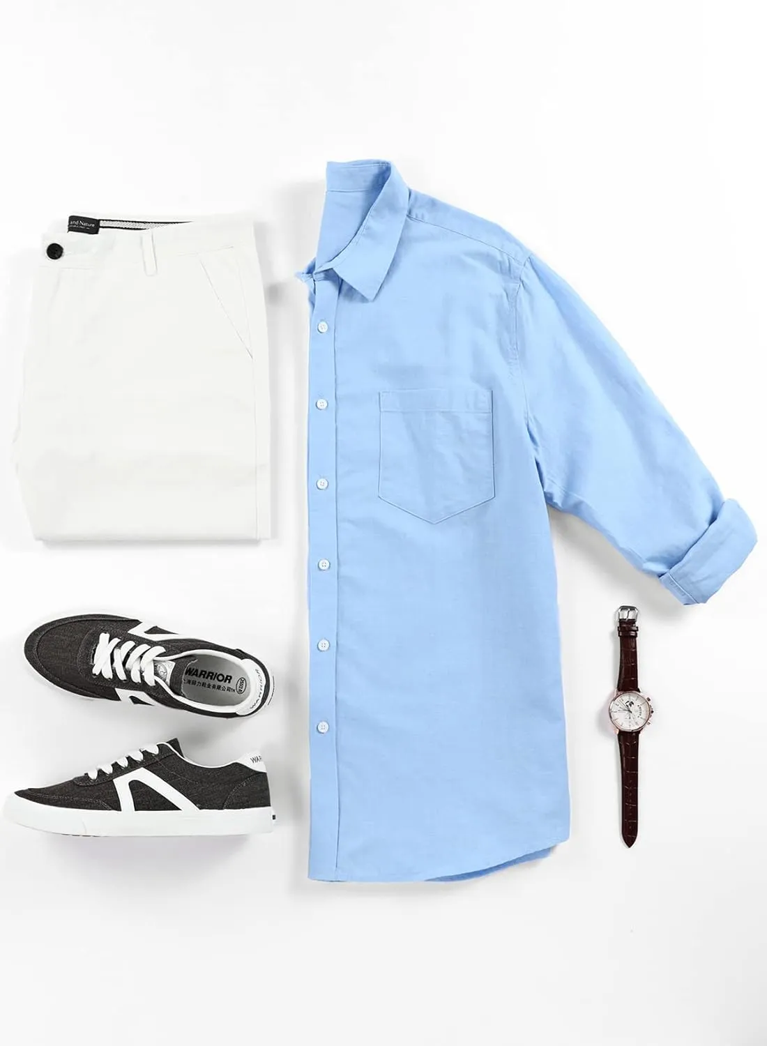 JMIERR Mens Cotton Linen Casual Stylish Button Down Shirt Long Sleeve Dress Shirts