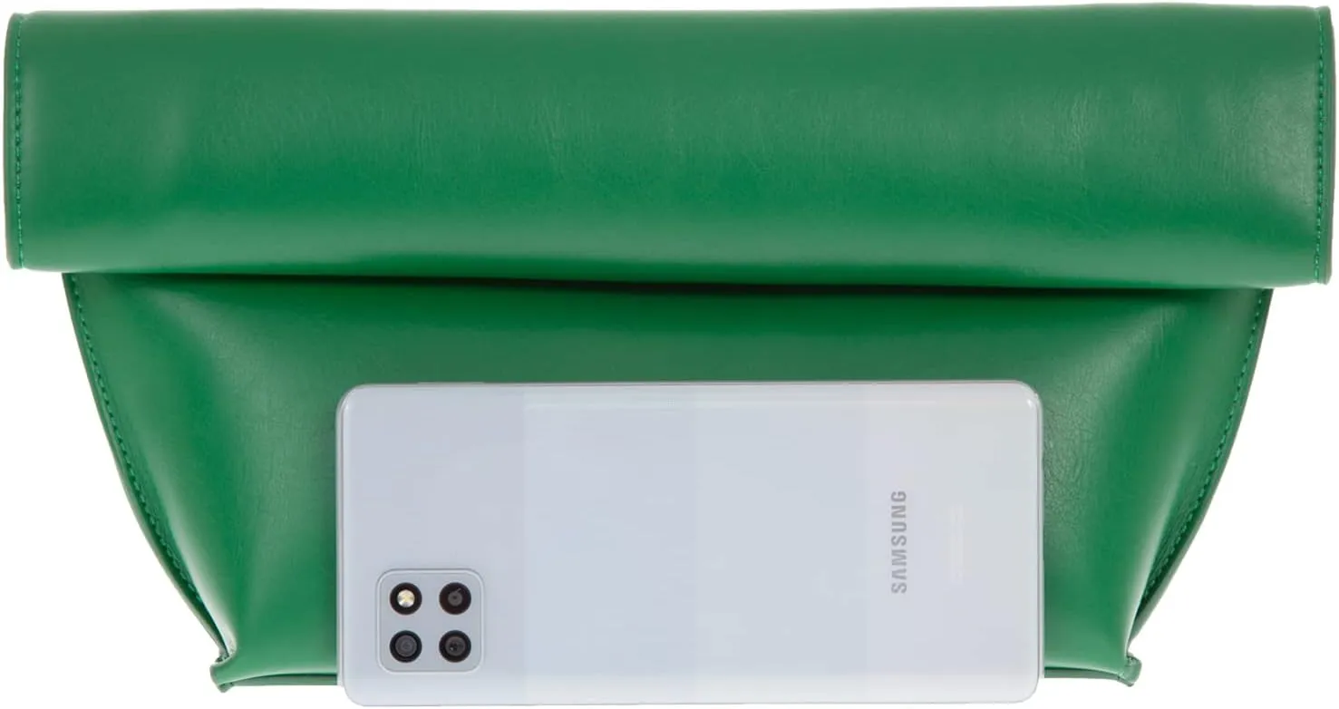 JNB Faux Leather Oversize Foldover Clutch