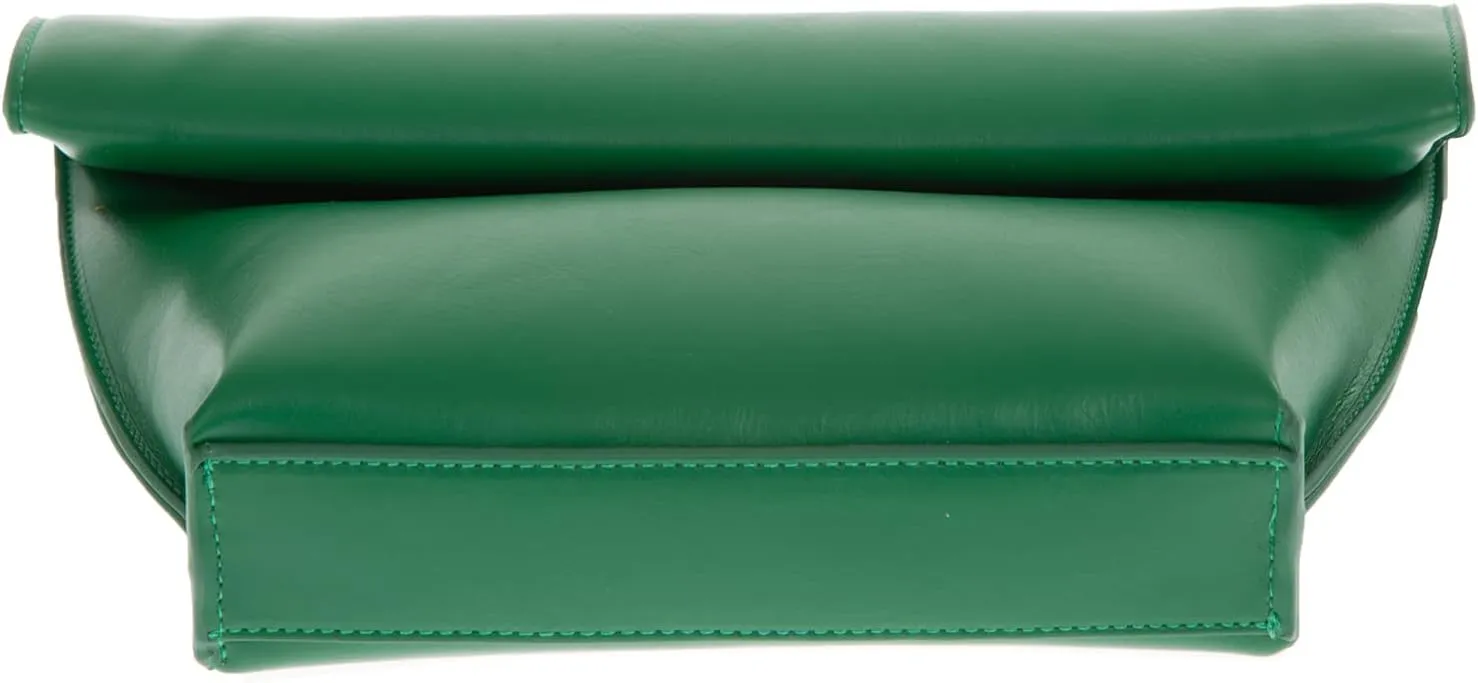 JNB Faux Leather Oversize Foldover Clutch