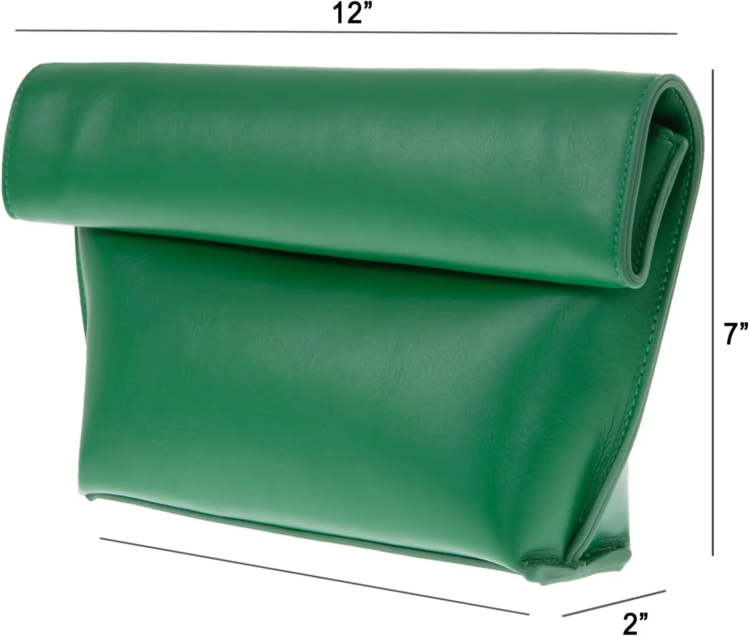 JNB Faux Leather Oversize Foldover Clutch