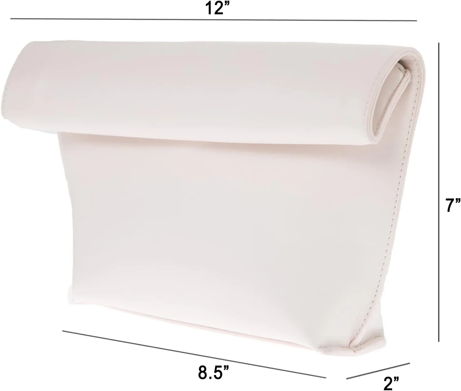 JNB Faux Leather Oversize Foldover Clutch