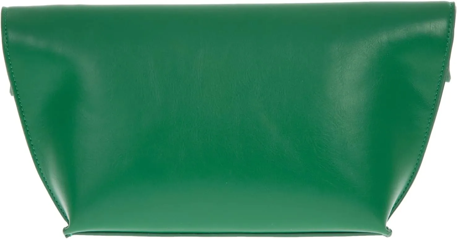 JNB Faux Leather Oversize Foldover Clutch