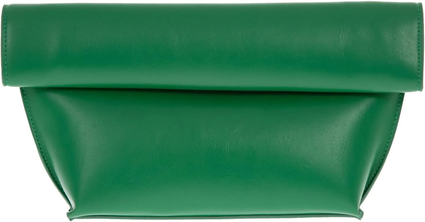 JNB Faux Leather Oversize Foldover Clutch
