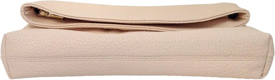 JNB Faux Leather Oversize Foldover Clutch