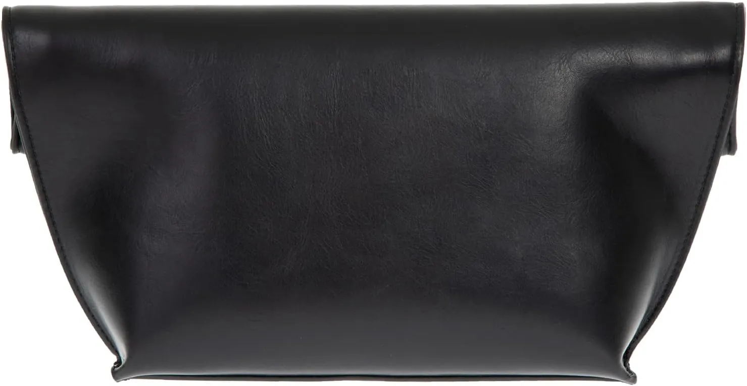 JNB Faux Leather Oversize Foldover Clutch