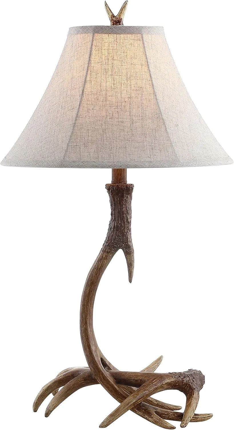JONATHAN Y JYL6305A Antler 27.5" Rustic Resin LED Table Lamp Traditional Bedside Desk Nightstand Lamp for Bedroom Living Room Office College Bookcase LED Bulb Included, Brown