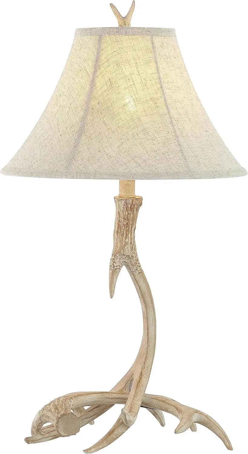 JONATHAN Y JYL6305B Antler 27.5" Rustic Resin LED Table Lamp, Traditional for Bedroom, Living Room, Office, Kids Room, Entryway, College Dorm, Bookcase, LED Bulb Included, Beige