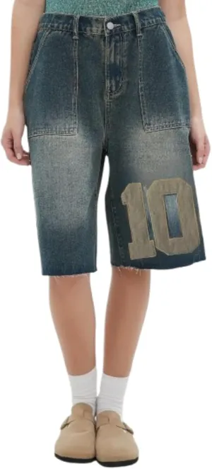 Jorts Women Baggy Vintage Acid Wash Jean Shorts Grunge Fashion Casual Wide Leg Y2K Pants Streetwear Men Unisex