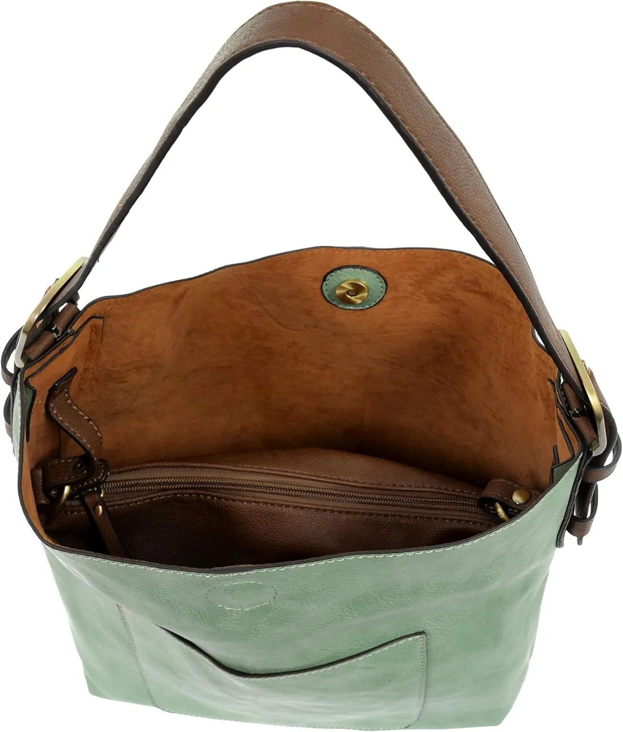 Joy Susan Womens Faux Leather: Hobo 2-in-1 Handbag