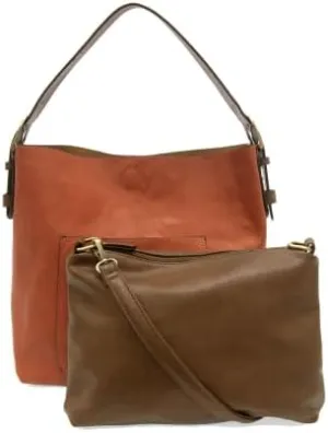 Joy Susan Womens Faux Leather: Hobo 2-in-1 Handbag