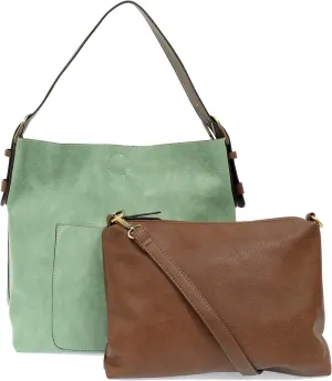 Joy Susan Womens Faux Leather: Hobo 2-in-1 Handbag