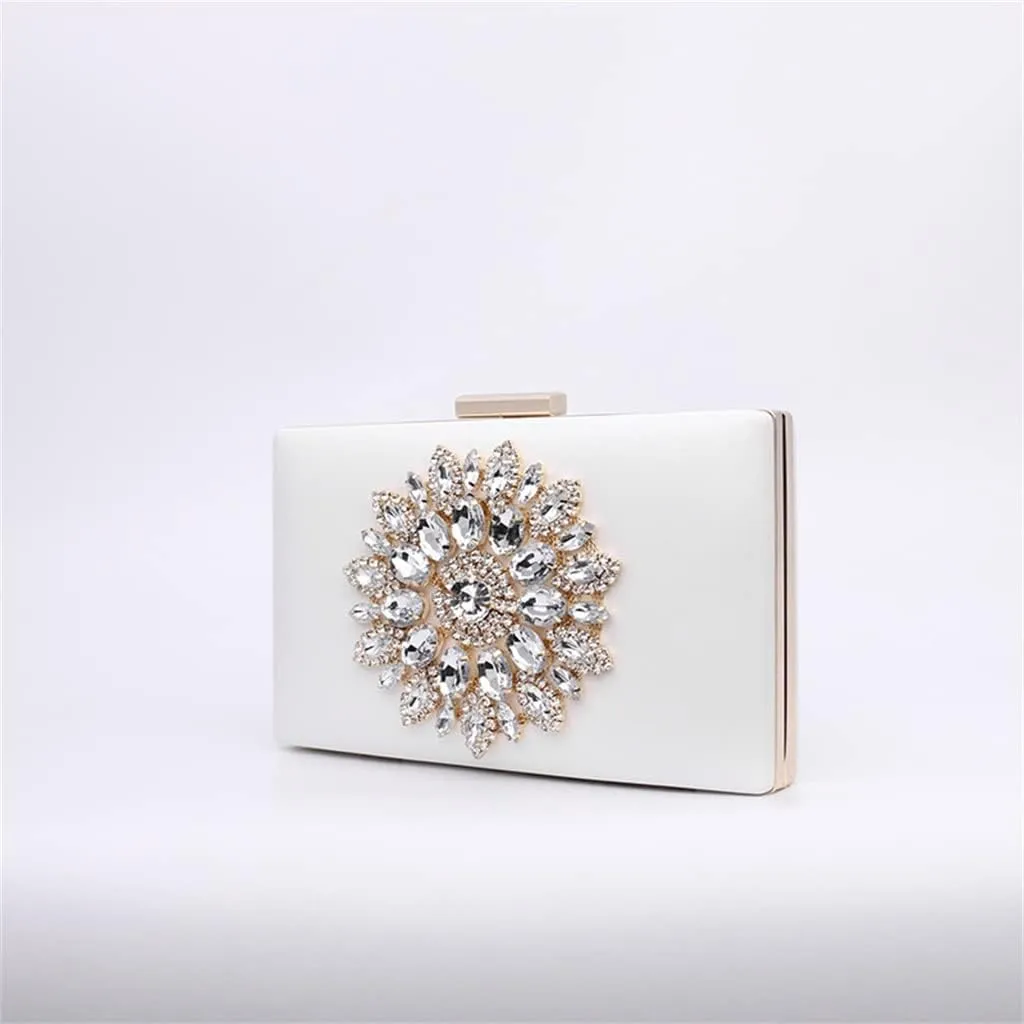 JSEIAJB Diamond-encrusted Dinner Hand Bag Single Shoulder Cross-body Chain Small Bag Cross-body Bag
