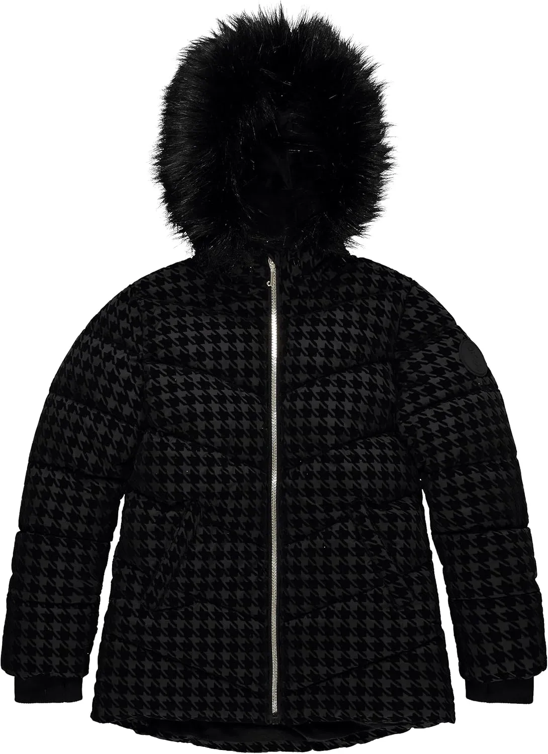 Juicy Couture Girls Coat, Faux Fur Hooded Winter Jacket, Warm Padded Parka Hoodie, Kids Heavyweight Winter Coat